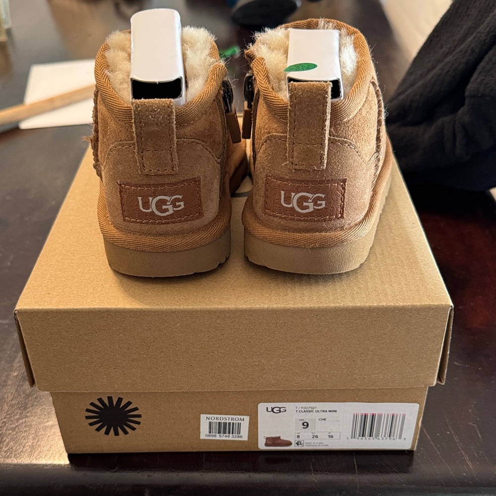 UGG Kids Tan Boots with Cozy Lining